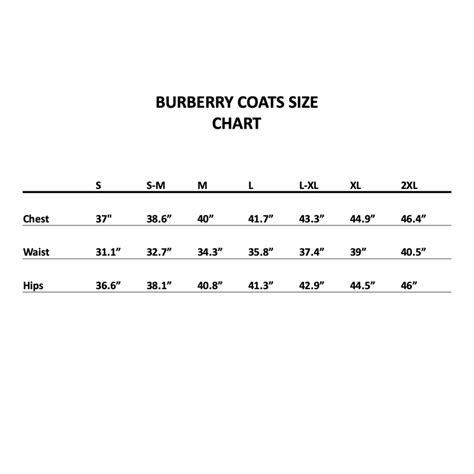 burberry jacket size|Burberry size chart.